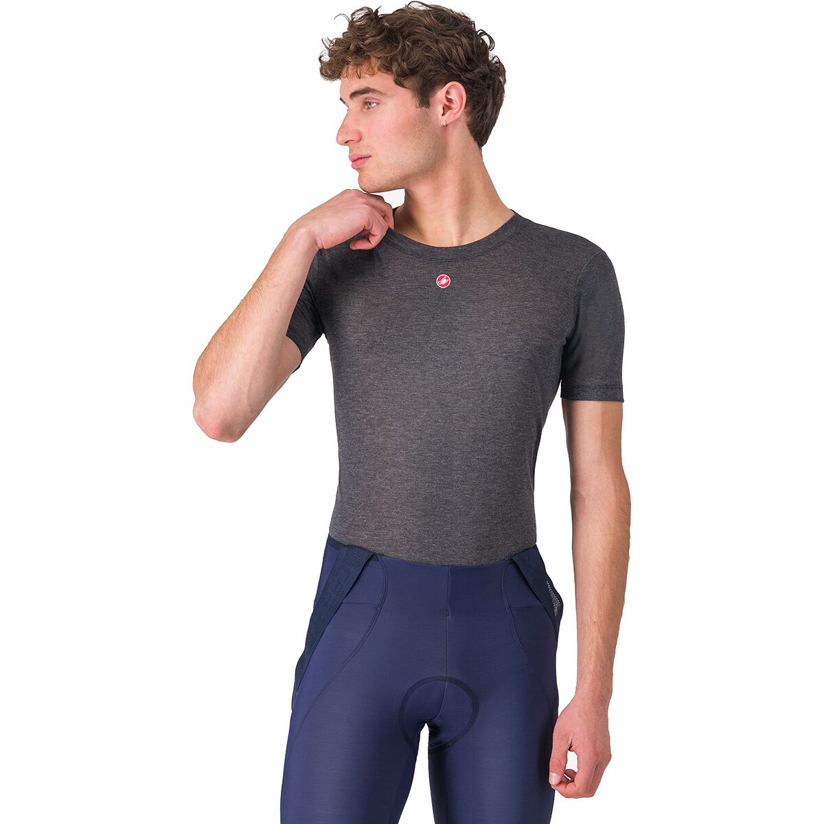 Castelli Castelli Medio Base Layer Short-Sleeve Top - Men's Melange Gray, L - $95.00 at Competitive Cyclist