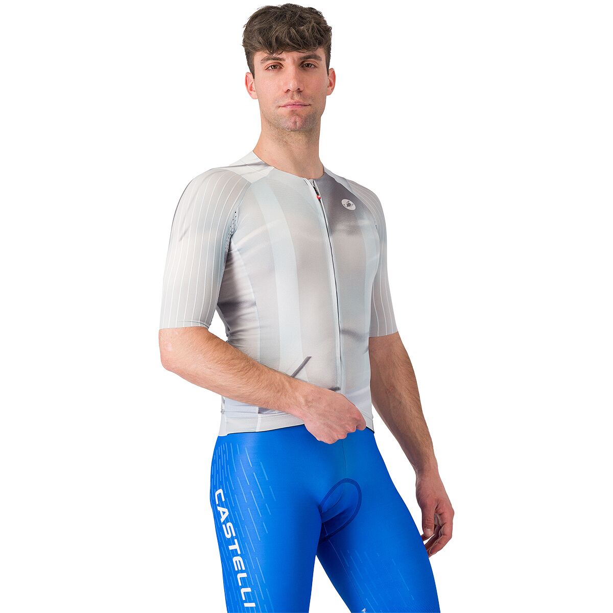 Castelli Castelli Aero Race 8S Jersey - Men's Silver Gray/Smoky Gray, 3XL