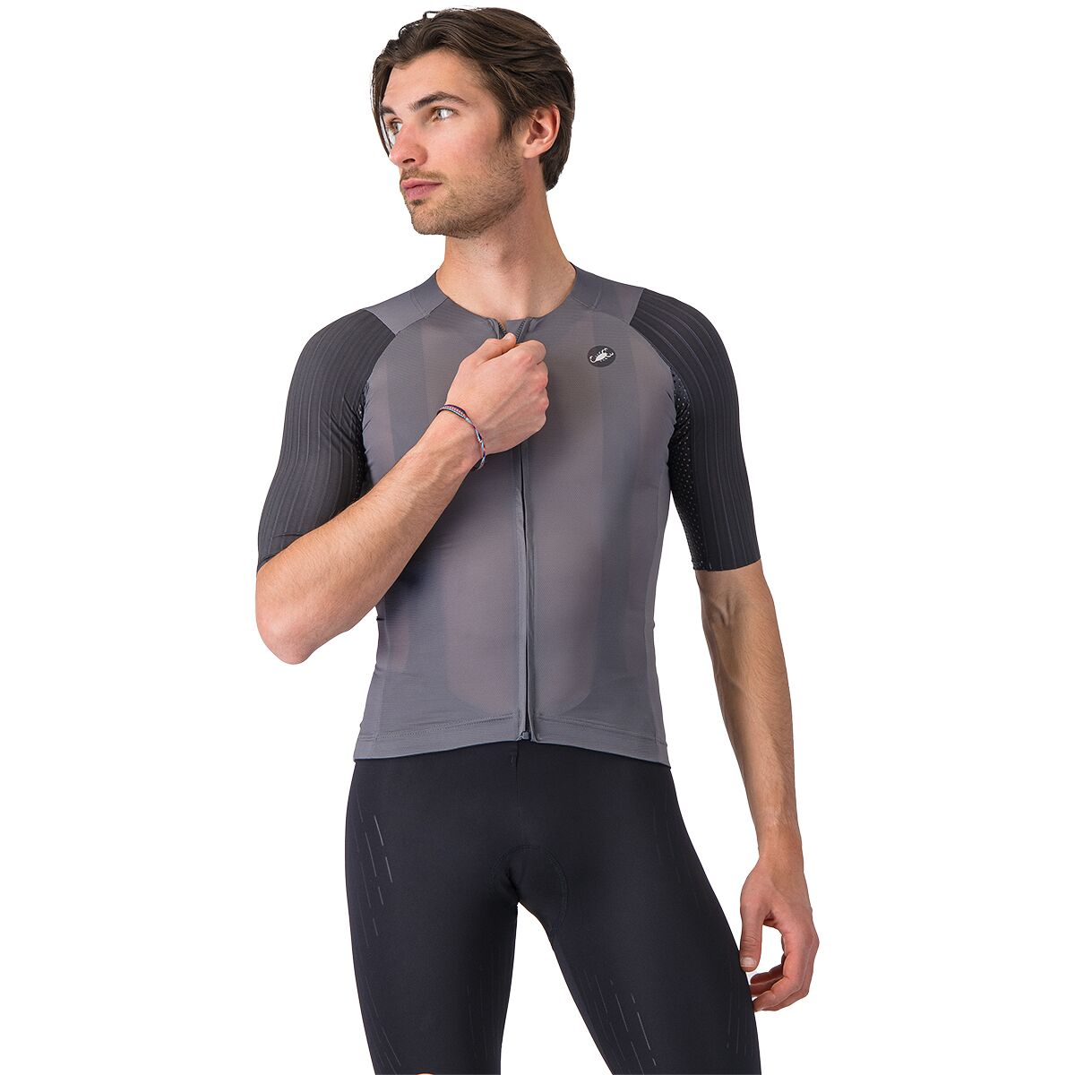 Castelli Castelli Aero Race 8S Jersey - Men's Smoky Gray, L