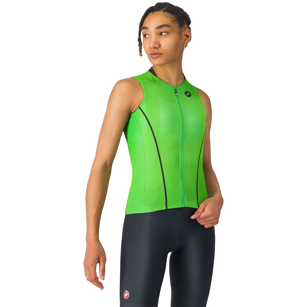 Castelli Castelli Anima Flow Sleeveless Jersey - Women's Kelly Green/Black, XL