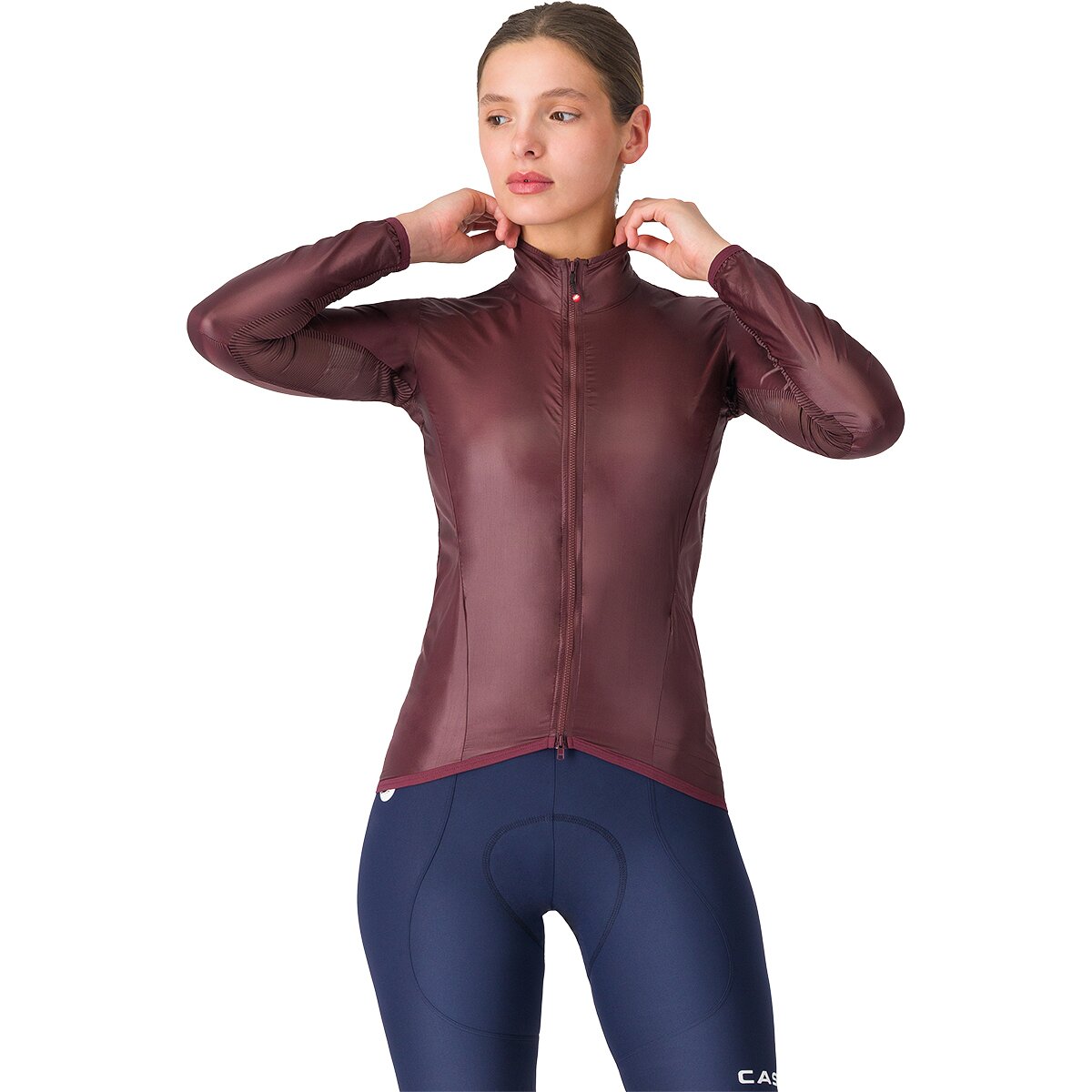 Castelli Aria Shell 2 Jacket - Women's Deep Bordeaux, M