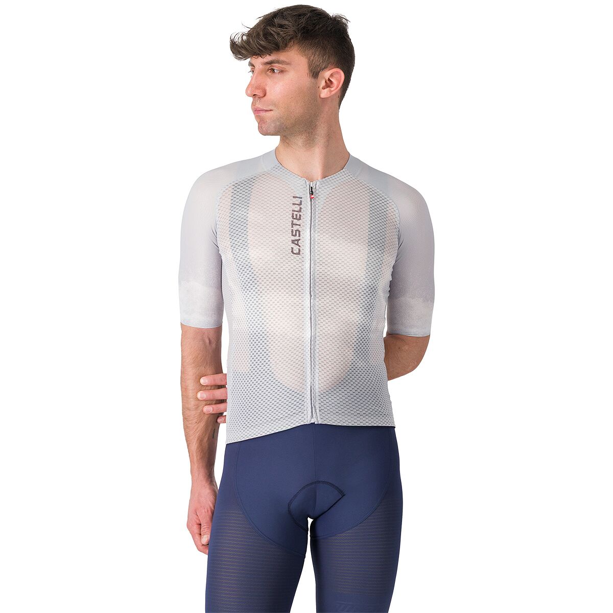 Castelli Castelli Climber's A/C Short-Sleeve Jersey - Men's Silver Gray/Smoky Gray, M