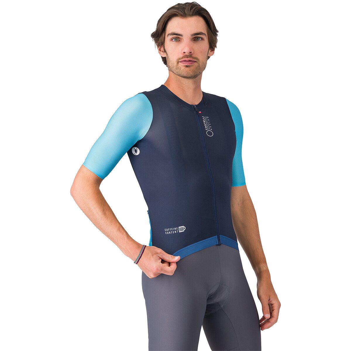 Castelli Castelli Corretto Jersey - Men's Belgian Blue/Blue Fiamma-White, L