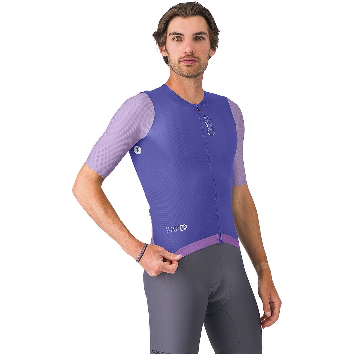 Castelli Castelli Corretto Jersey - Men's Ultraviolet/Purple Mist-White, L