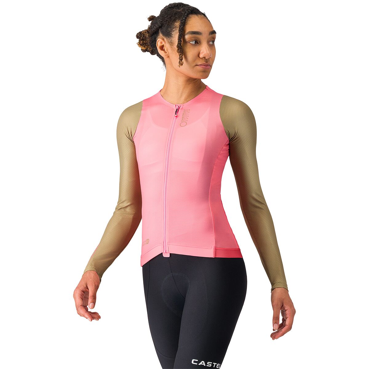 Castelli Castelli Corretto Long-Sleeve Jersey - Women's Rosa Giro/Elmwood, L
