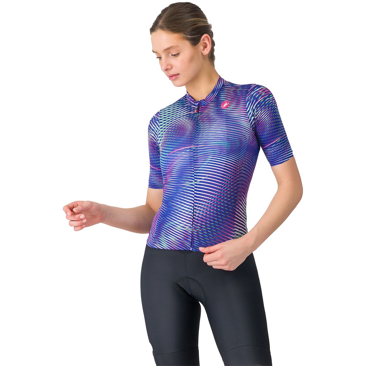 Castelli Cosmic Vortex Jersey - Women's Multicolor Ultraviolet Rose, S