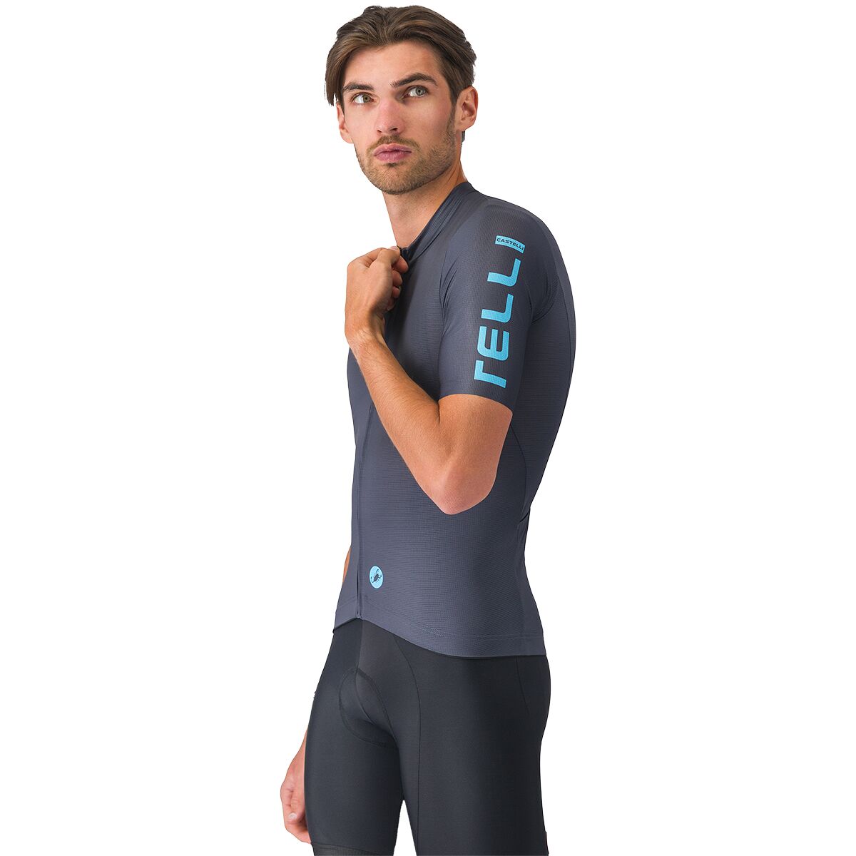Castelli Castelli Entrata Apex Jersey - Men's Twilight Blue/Neon Cobalt, L