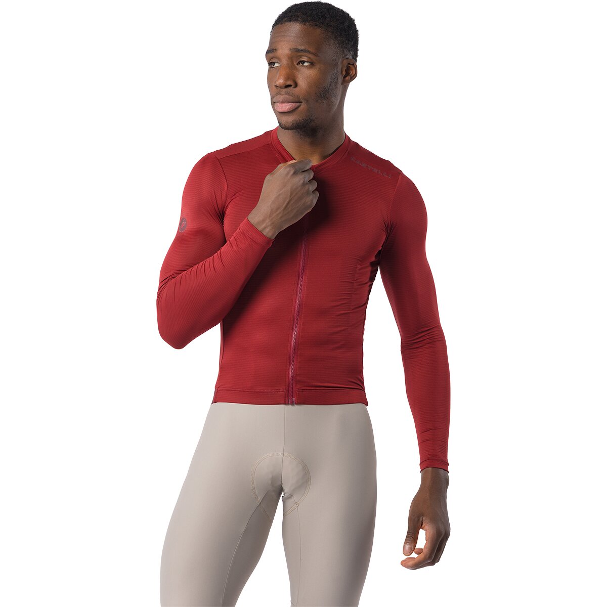 Castelli Espresso 2 Long-Sleeve Jersey - Men's Garnet, XXL
