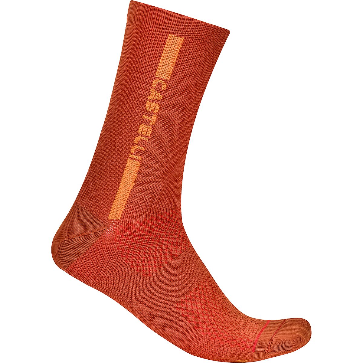 Castelli Linea Logo 15 Sock Paprika/Mango Mojito, L/XL - Men's