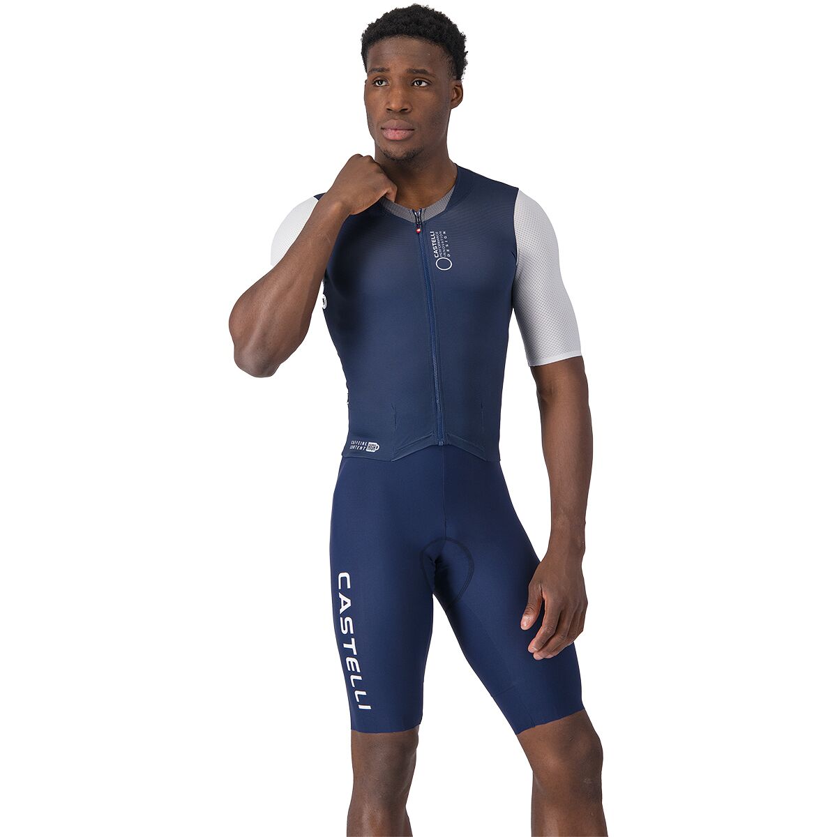 Castelli Castelli Saturday Morning Skinsuit - Men's Belgian Blue/White, XS