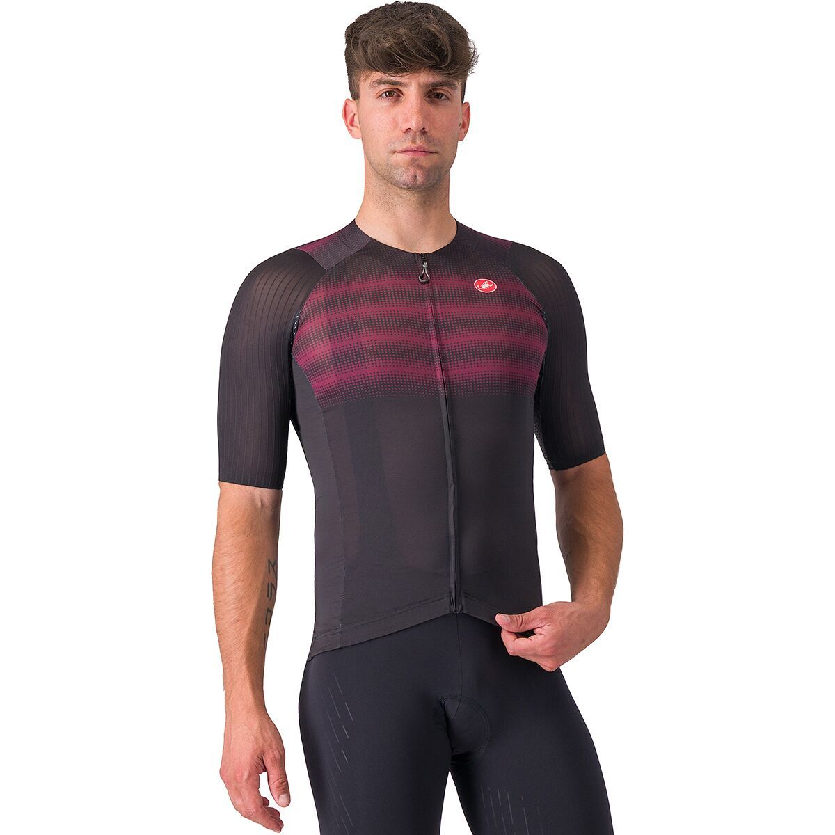 Castelli Castelli Aero Race 8 Limited Edition Jersey - Men's Black/Deep Bordeaux, XXL