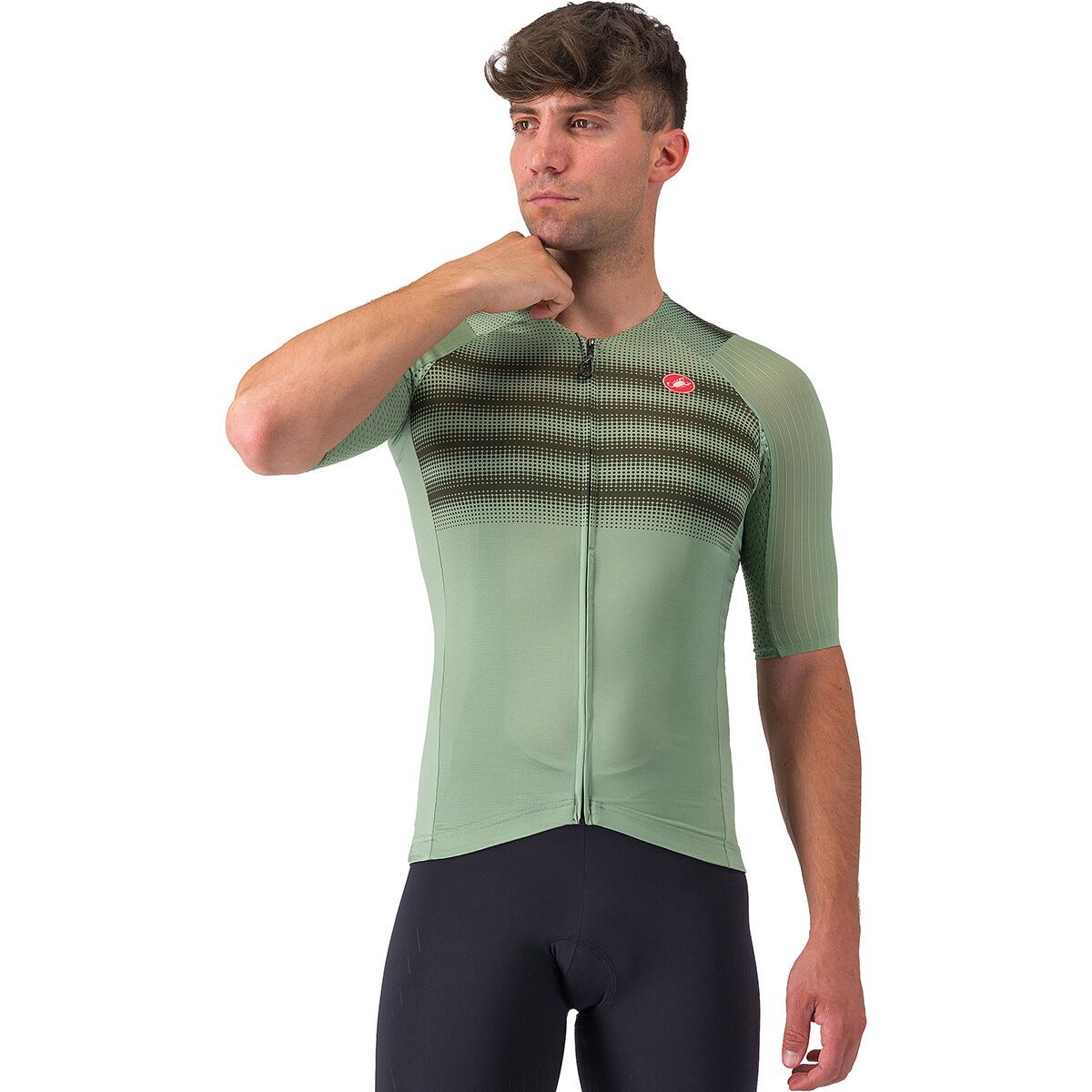 Castelli Aero Race 8 Limited Edition Jersey - Men's Green Pepper/Deep Green, M