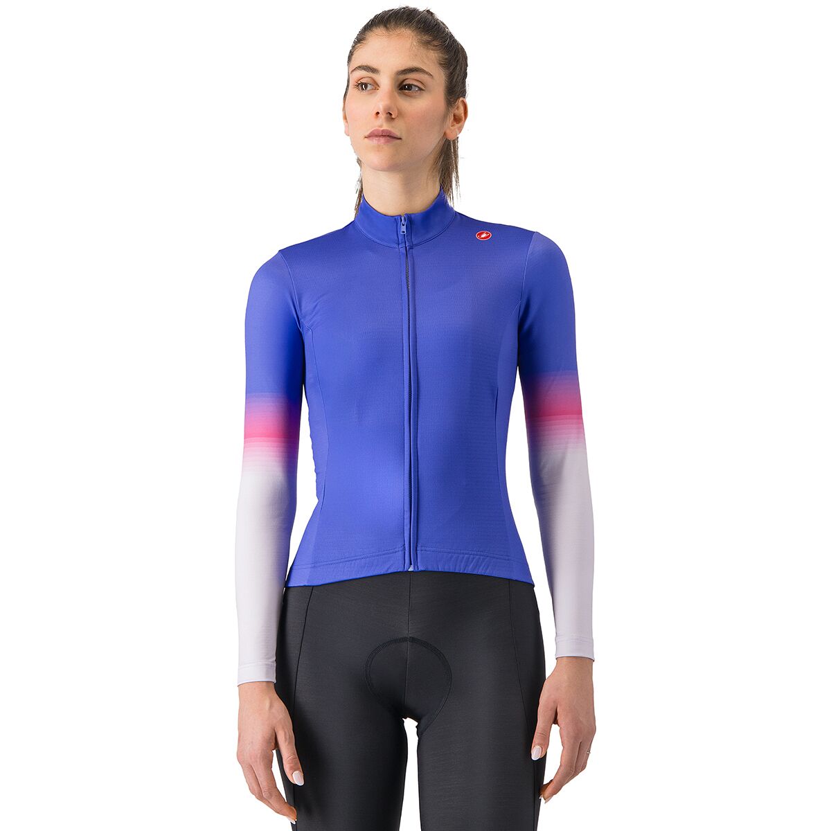 Castelli Castelli Corso Thermal Limited Edition Jersey - Women's Belgian Blue/Pool Blue/Violet Pink, L