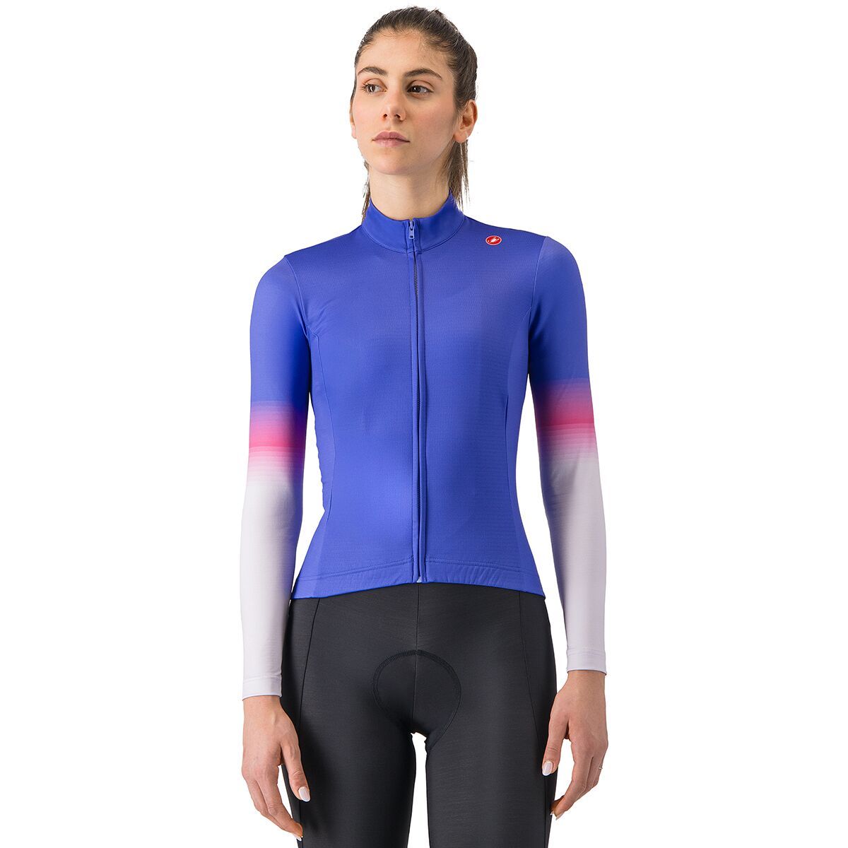 Castelli Castelli Corso Thermal Limited Edition Jersey - Women's Belgian Blue/Pool Blue/Violet Pink, S