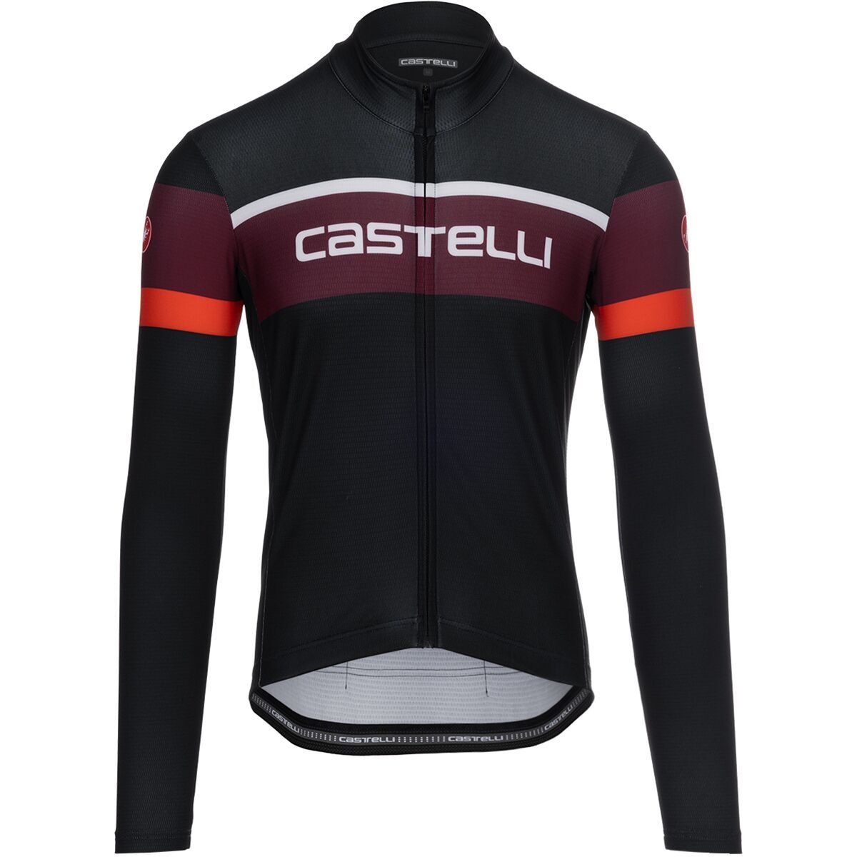 Castelli Castelli Passista Limited Edition Full Zip Jersey - Men's Black/Bordeaux/Fiery Red/Chalk, S
