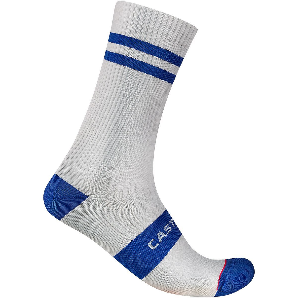 Castelli Originale 18 Limited Edition Sock White/Azzurro Italia, L/XL - Men's
