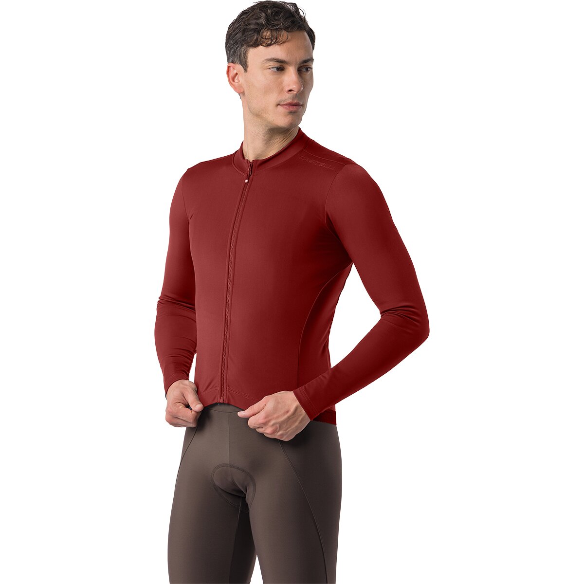 Castelli Espresso Thermal 2 Long-Sleeve Jersey - Men's Garnet, M