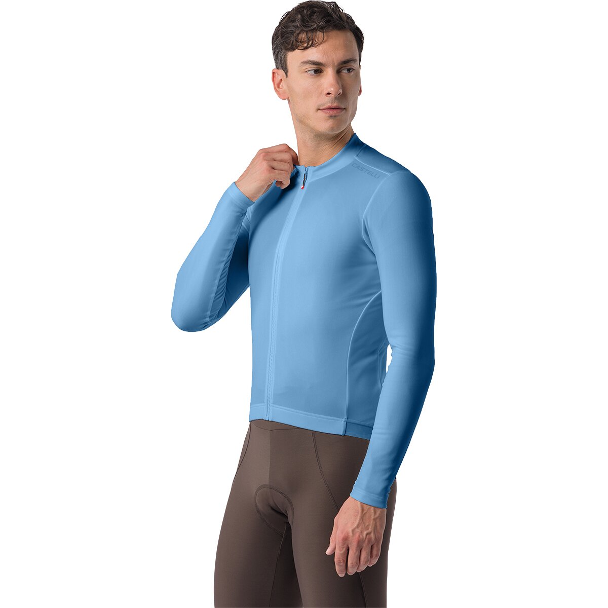 Castelli Espresso Thermal 2 Long-Sleeve Jersey - Men's Metallic Blue, XL