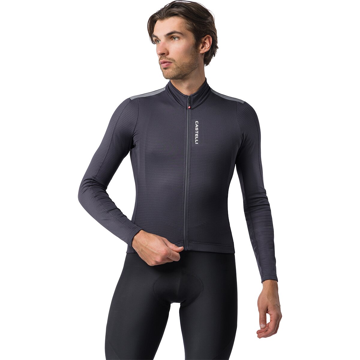 Castelli Puro 4.1 Long-Sleeve Jersey - Men's Dark Gray, XL