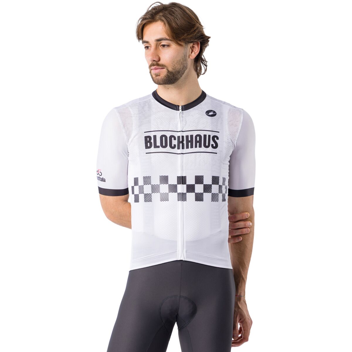 Castelli Castelli #GIRO109 Blockhaus Short-Sleeve Jersey - Men's White/Black, M