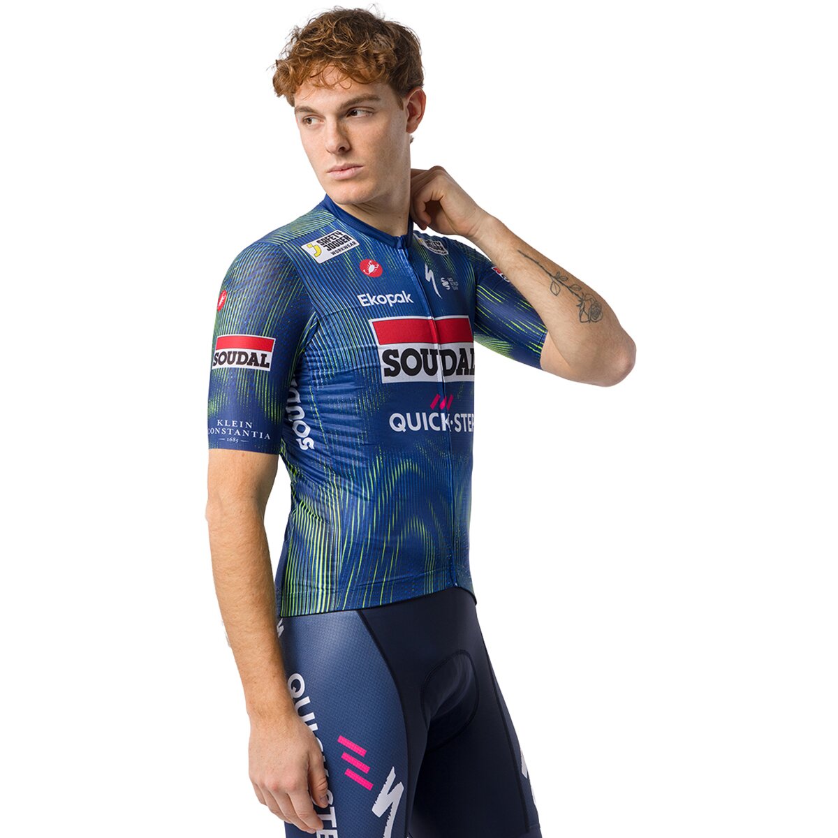 Castelli Castelli Soudal/Quick Step Competizione 4 SS Jersey - Men's Blue/Electric Lime, S
