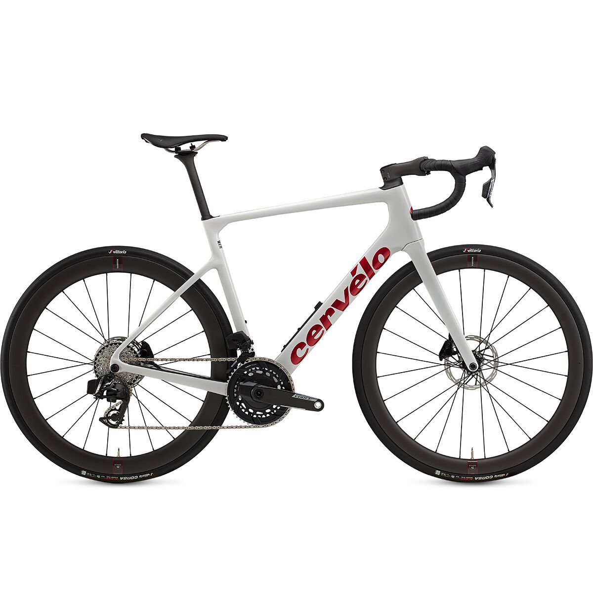 Cervelo Caledonia 5 Force eTap AXS Road Bike Vanilla/Cherry, 51