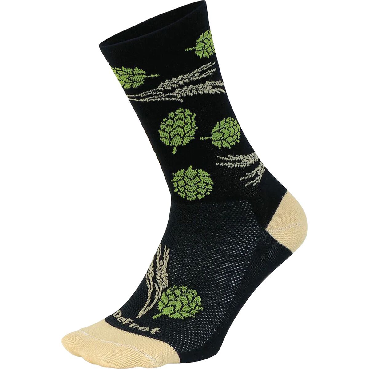 DeFeet DeFeet Aireator 6in Sock Hops and Barley/Black/Gold, S - Men's