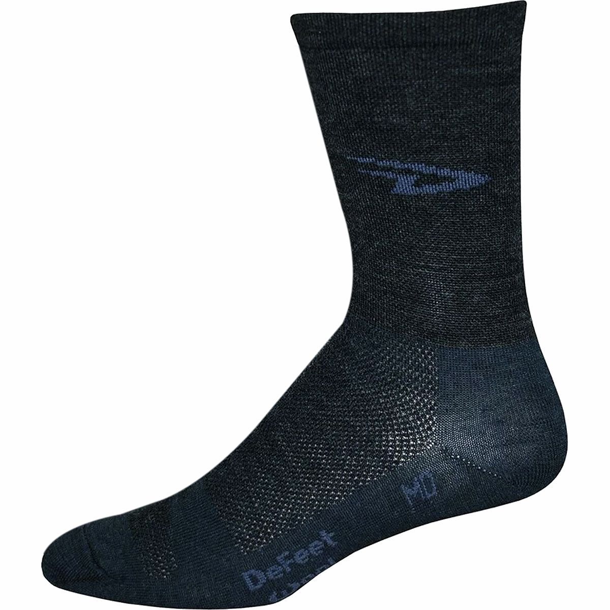 DeFeet Wooleator 5in Sock Hi-Top Charcoal, M - Men's