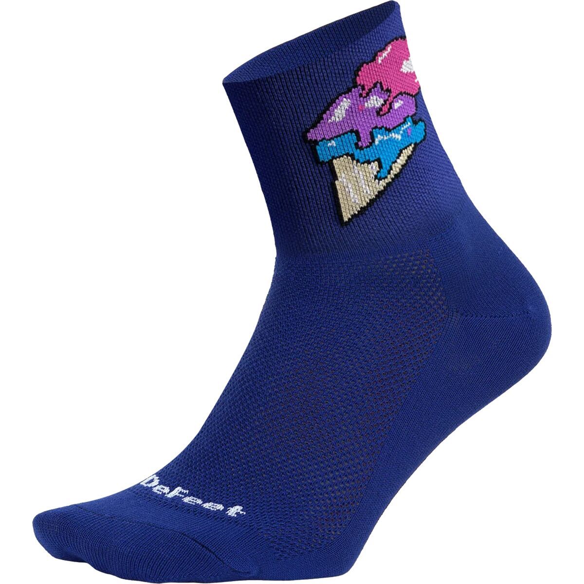 DeFeet Aireator 3in Ice Cream Sock Light Navy, L - Men's