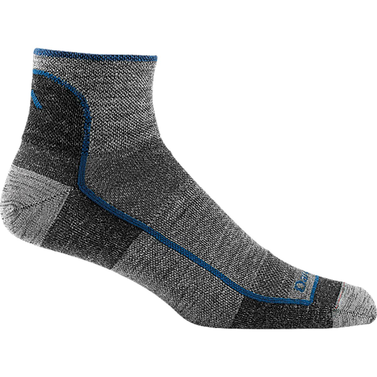 Darn Tough Darn Tough Mesh 1/4 Light Sock - Men's Charcoal, L - $19.95 at Competitive Cyclist