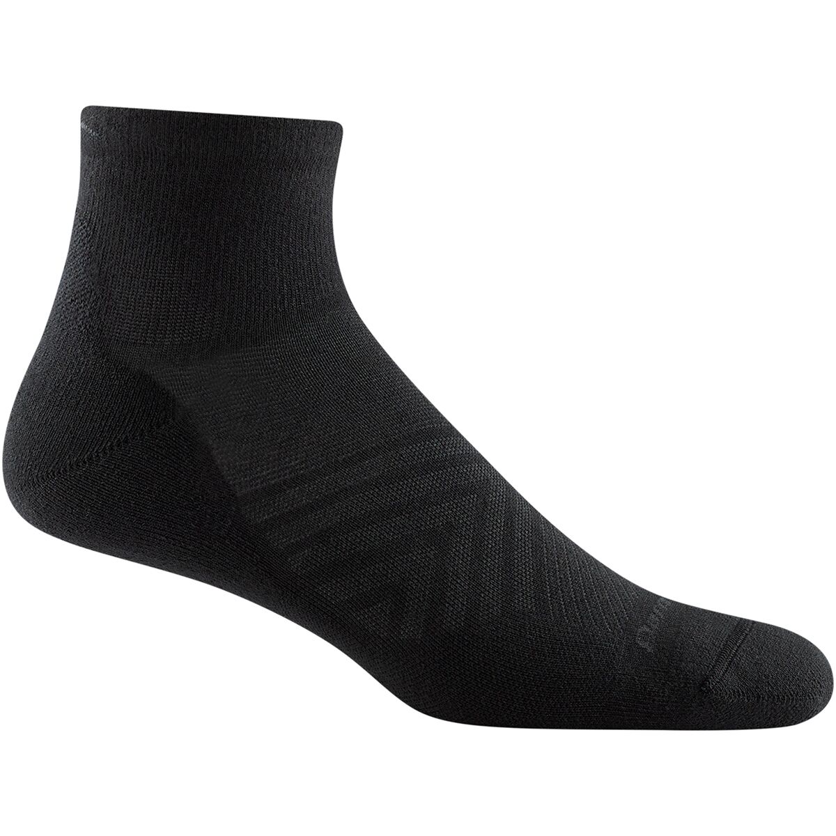 Darn Tough Darn Tough Run Coolmax 1/4 Ultra-Lightweight Cushion Sock Black, M