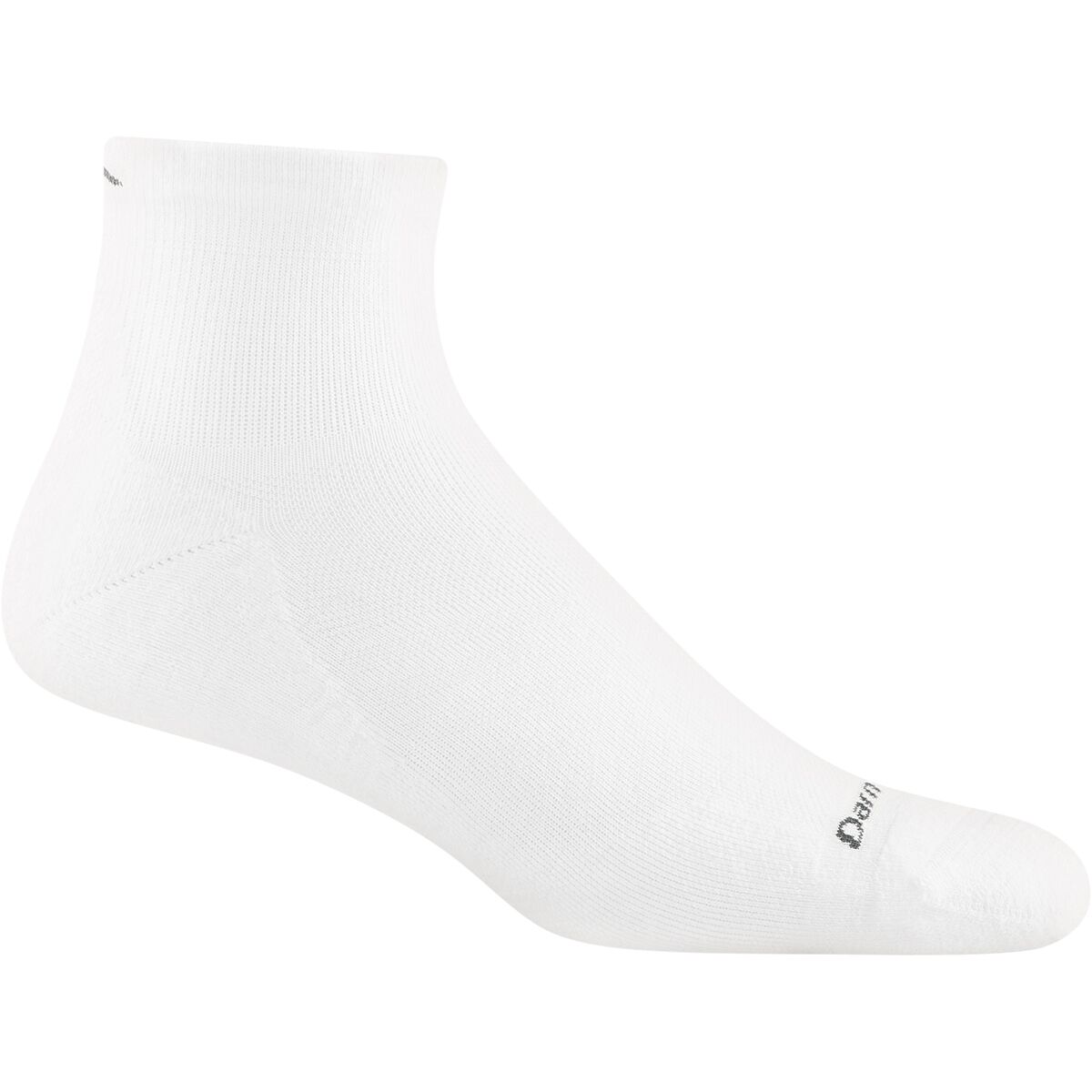Darn Tough Darn Tough Run Coolmax 1/4 Ultra-Lightweight Cushion Sock White, M