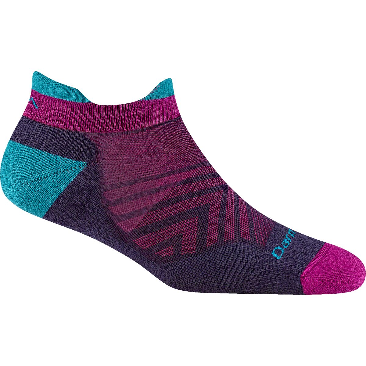 Darn Tough Darn Tough Run No-Show Tab Ultra-Lightweight Cushion Sock - Women's Blackberry, L