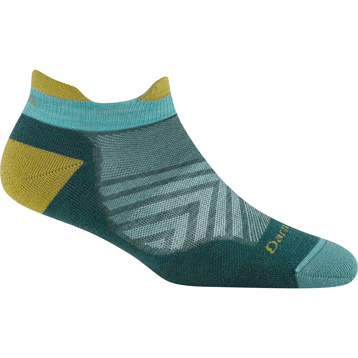 Darn Tough Darn Tough Run No-Show Tab Ultra-Lightweight Cushion Sock - Women's Teal, L