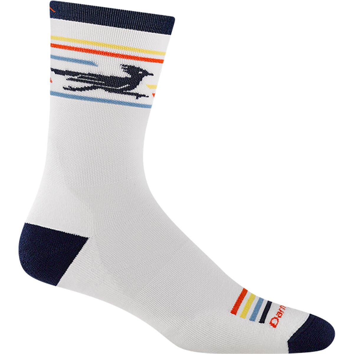 Darn Tough Frontrunner Micro Crew Ultra-LW + Cushion Sock White, L