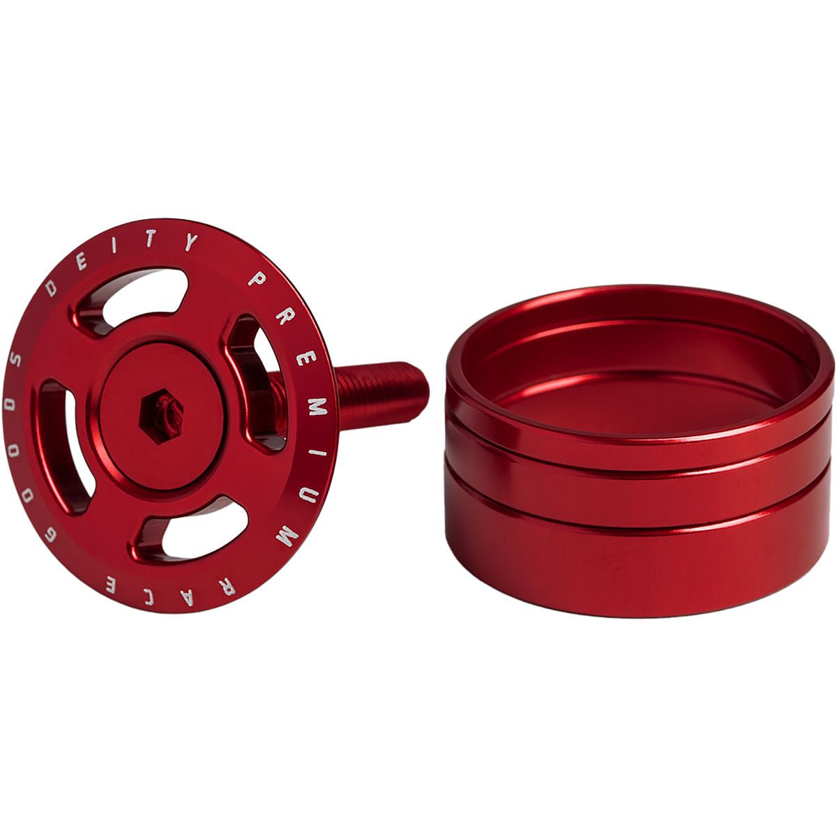 Deity Components Crosshair Headset Cap Red, One Size