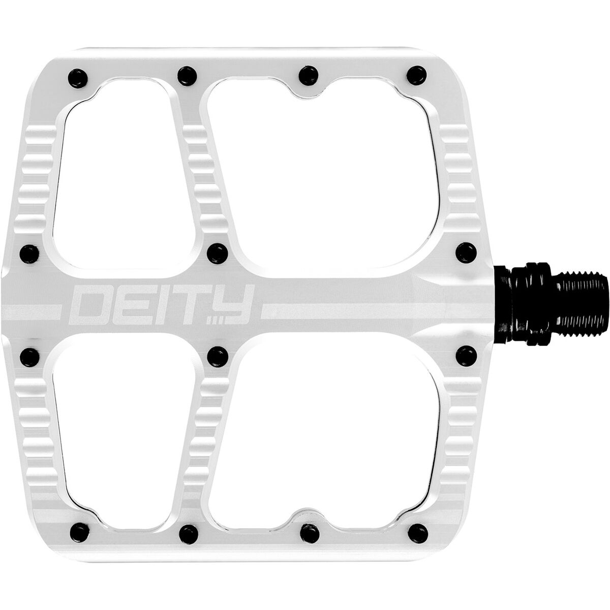 Deity Components Flat Track Pedals Silver, One Size