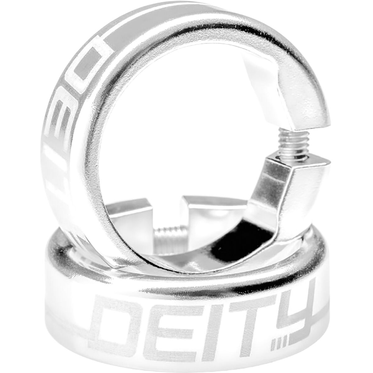 Deity Components Grip Clamps Silver, One Size