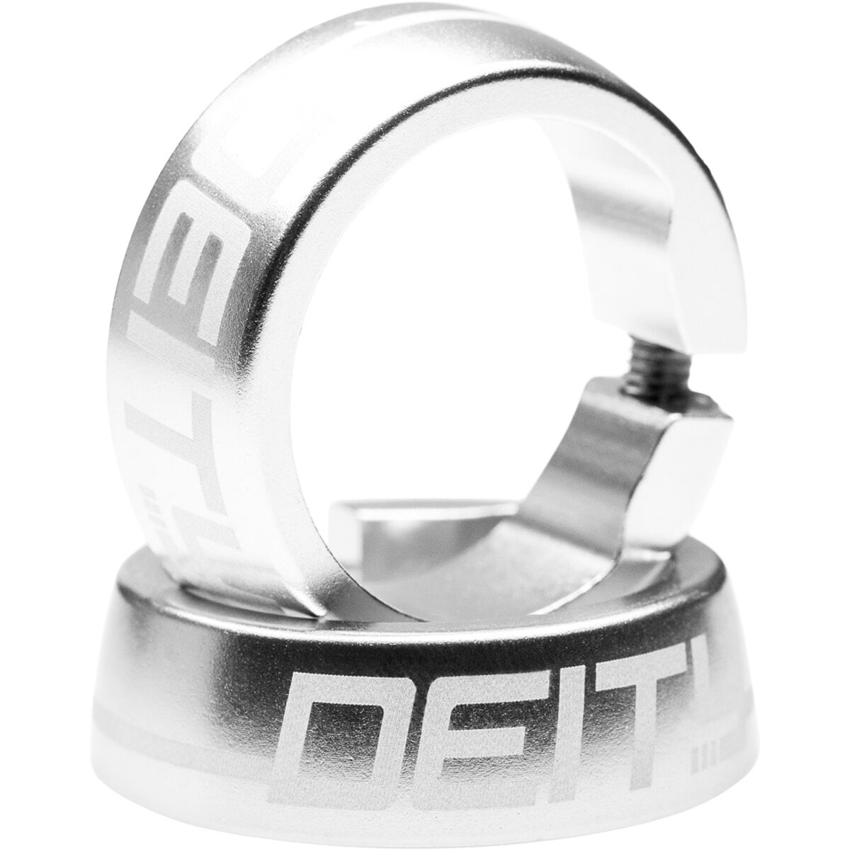 Deity Components Megattack Grip Clamps Silver, One Size