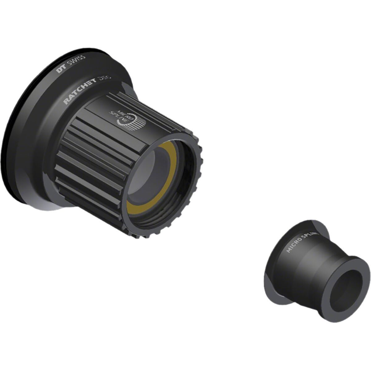 DT Swiss Ratchet DEG Ceramic Freehub Body Black, 12x148mm, MS, End Caps