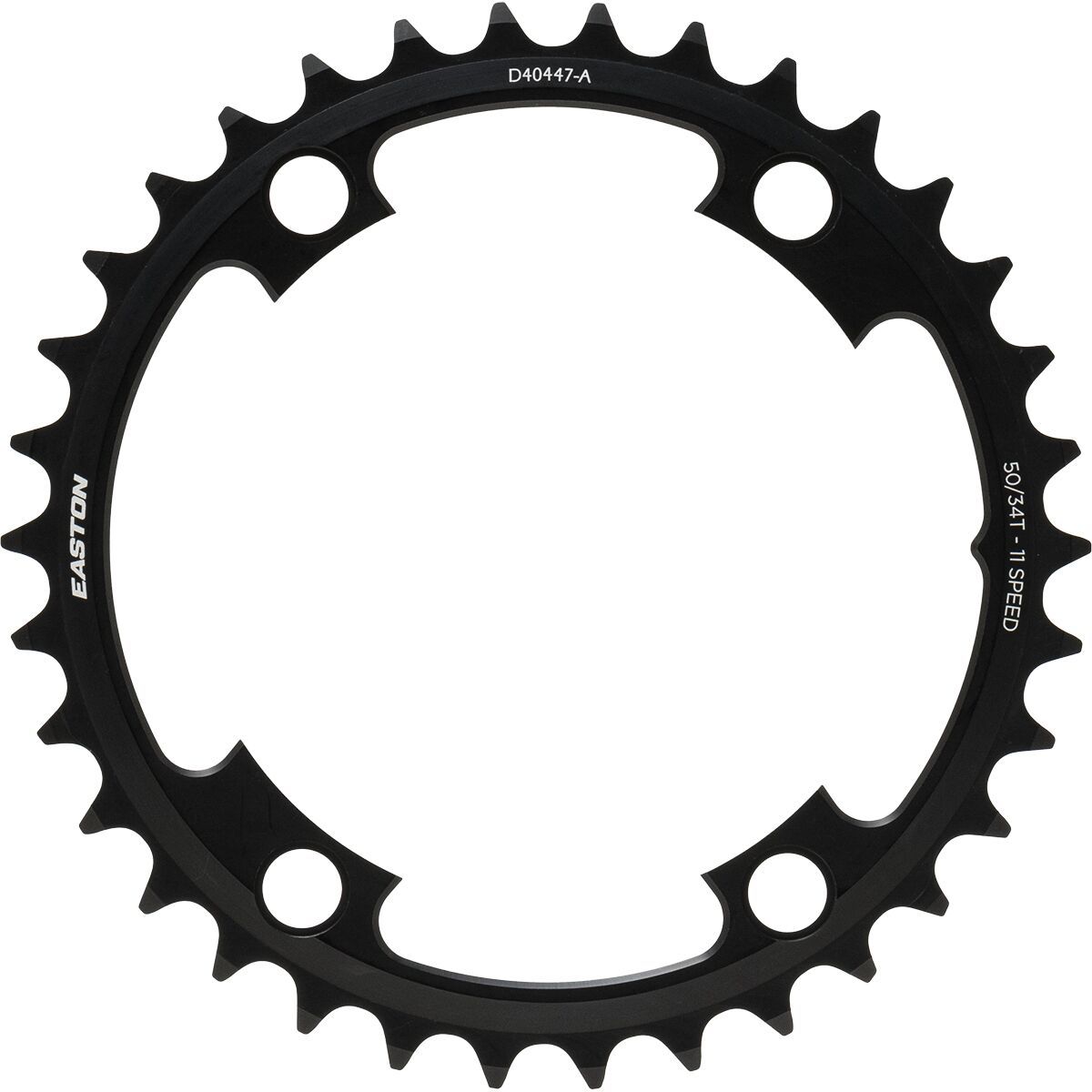 Easton Asymmetric Chainring Black, 4-Bolt, 11-Speed, 39T
