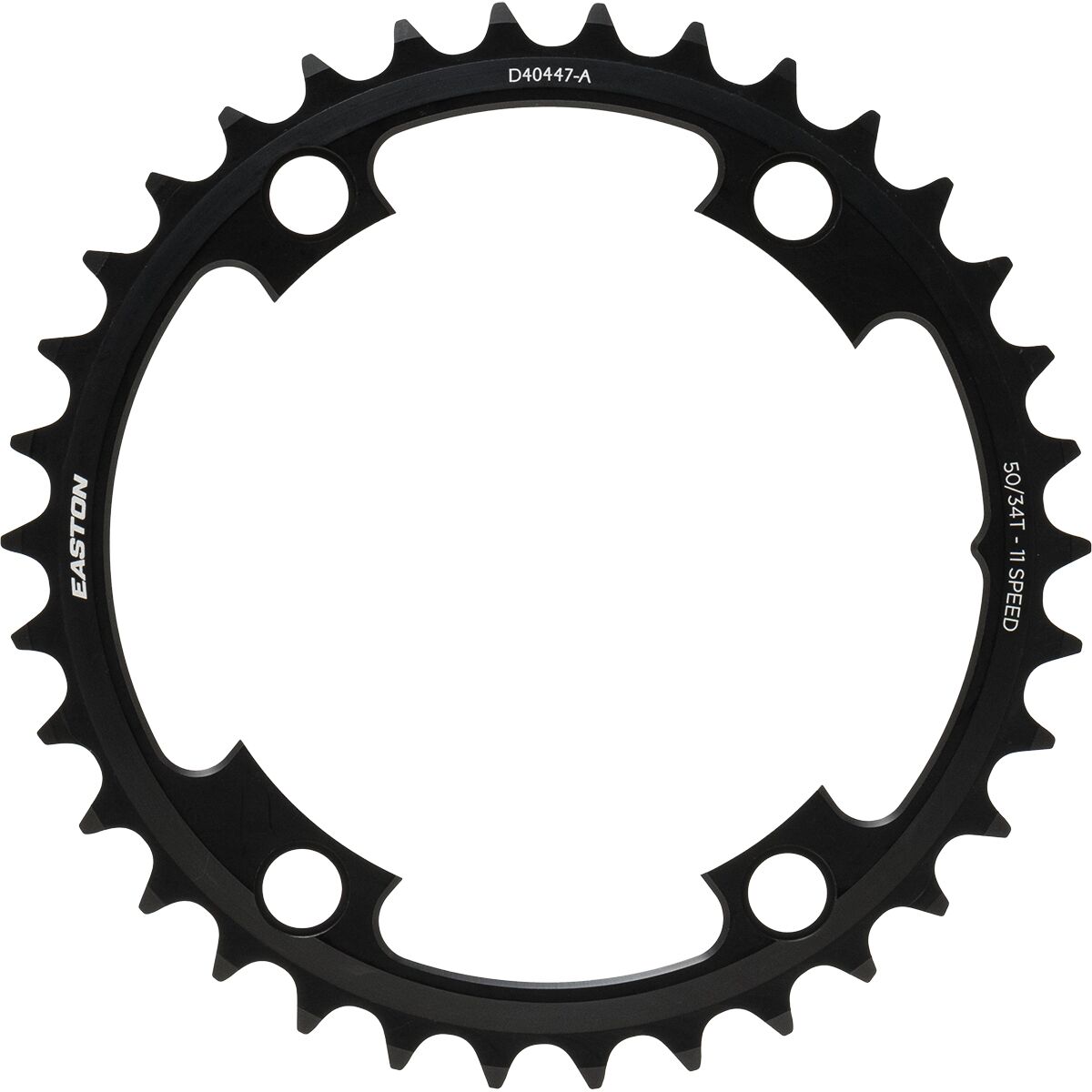 Easton Easton Asymmetric Chainring Black, 4-Bolt, 11-Speed, 39T