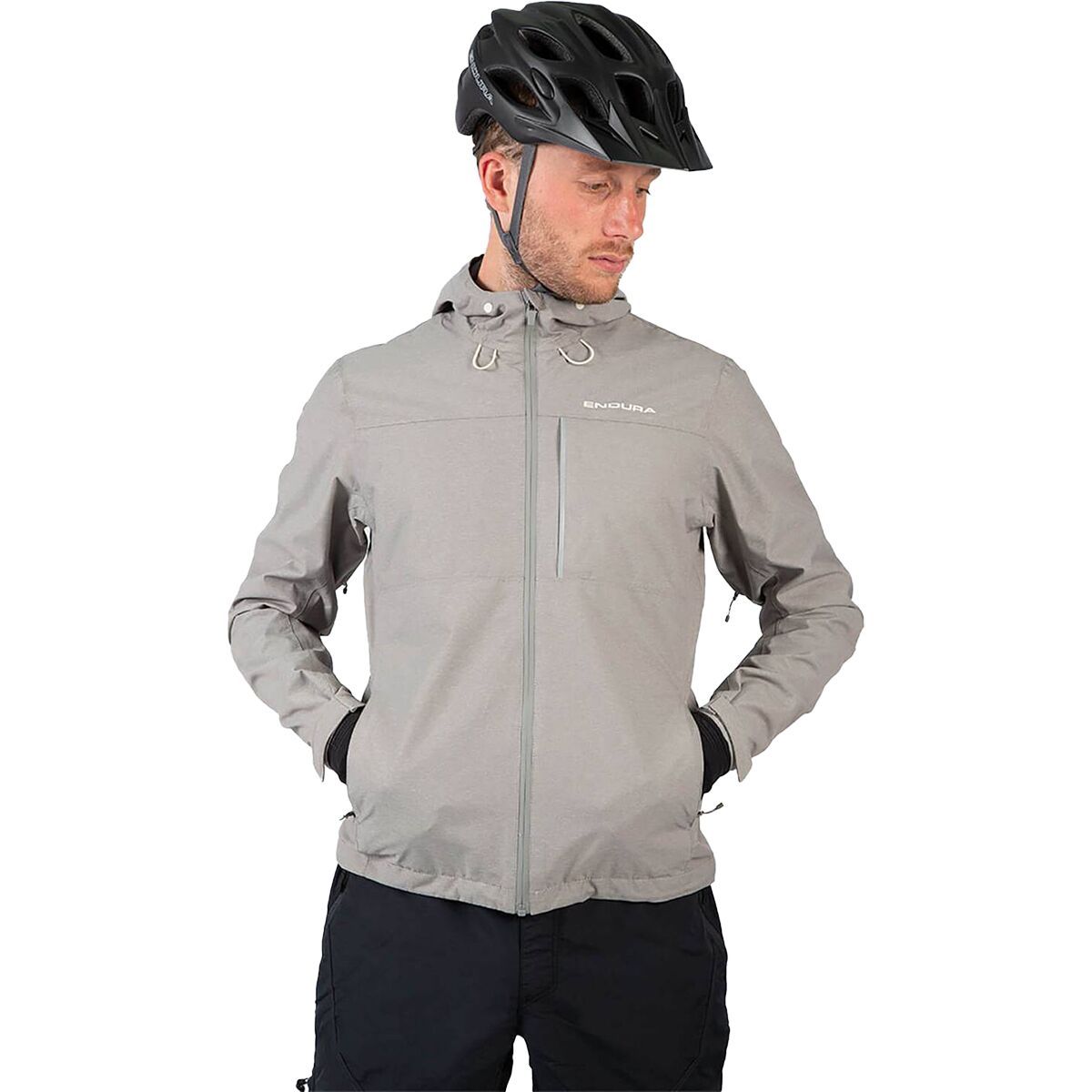 Endura Hummvee Waterproof Hooded Jacket - Men's Fossil, S