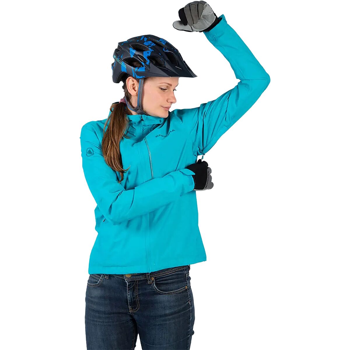 Endura Hummvee Waterproof Hooded Jacket - Women's Pacific Blue, XL