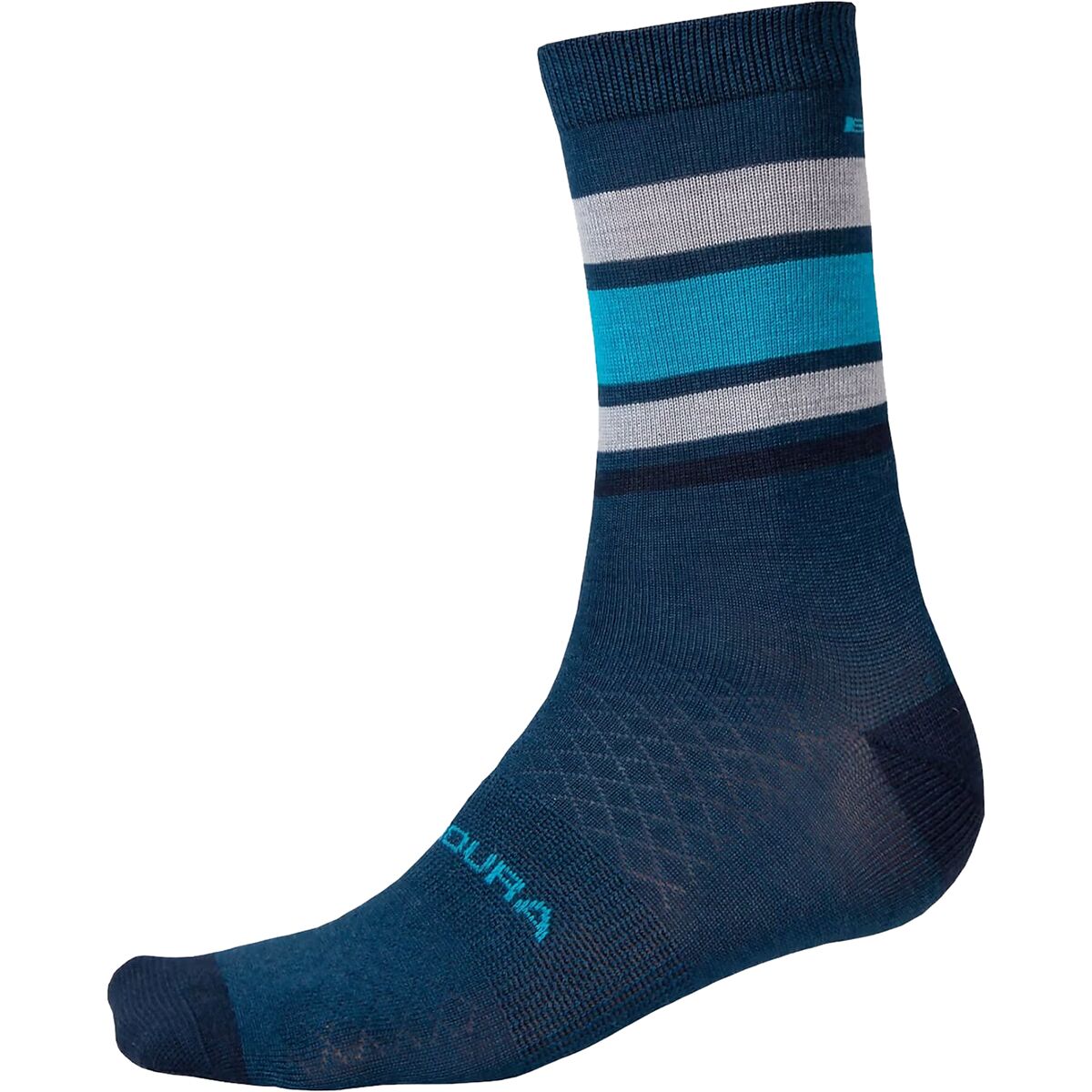 Endura BaaBaa Merino Stripe Sock Blueberry, S/M - Men's