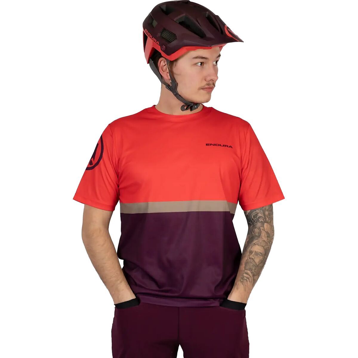 Endura SingleTrack Core T-Shirt II - Men's Aubergine, L