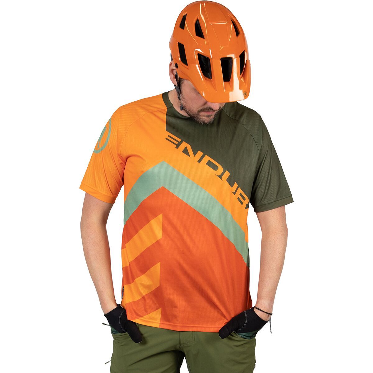 Endura SingleTrack Print T-Shirt LTD - Men's Olive Green, S