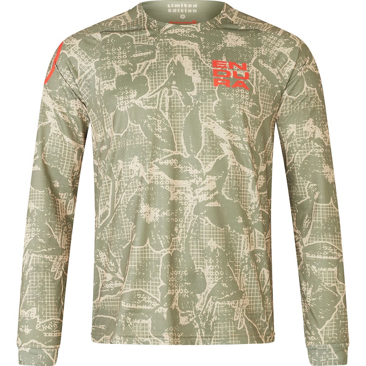 Endura Endura Grid Floral Printed Long-Sleeve T-Shirt - Men's Tweed Green, XXL