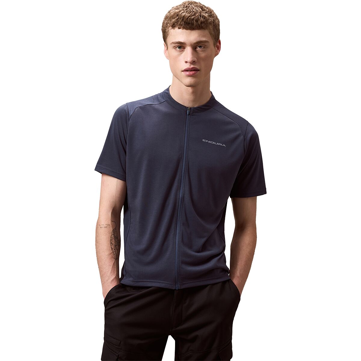 Endura Endura Loop Short-Sleeve Zipped Jersey - Men's Carbon Grey, M