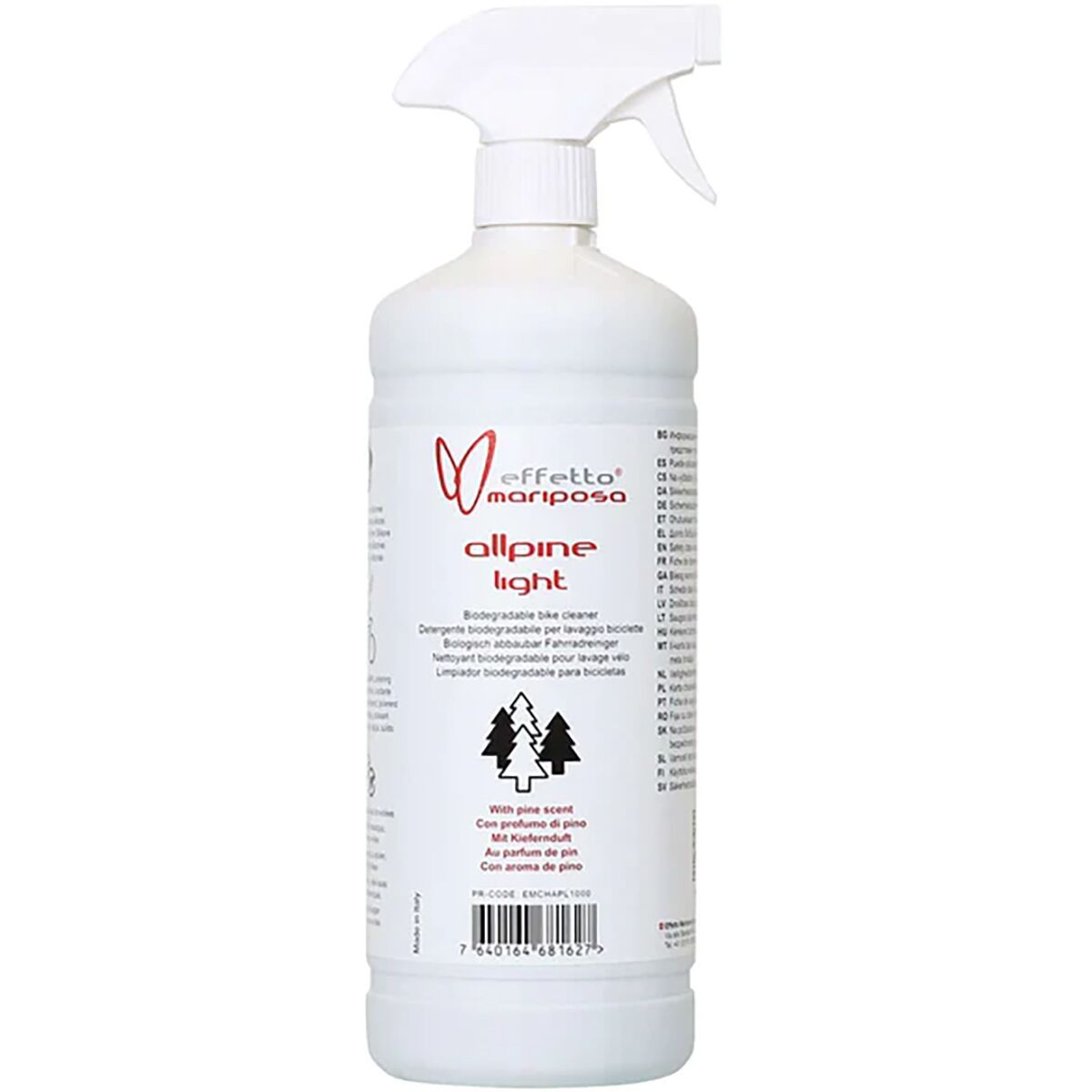 Effetto Mariposa Allpine Light Biodegradable Bicycle Cleaner Spray Bottle, 1000ml